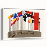 Modern Wall Art - Abstract Flags Display - Contemporary Minimalist Decor