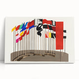 Modern Wall Art - Abstract Flags Display - Contemporary Minimalist Decor