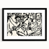 Modern Wall Art - Monochrome Abstract Composition - Contemporary Decor