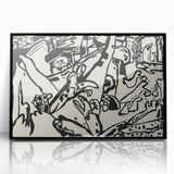 Modern Wall Art - Monochrome Abstract Composition - Contemporary Decor