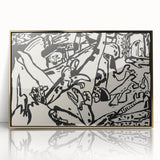 Modern Wall Art - Monochrome Abstract Composition - Contemporary Decor