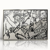 Modern Wall Art - Monochrome Abstract Composition - Contemporary Decor