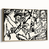 Modern Wall Art - Monochrome Abstract Composition - Contemporary Decor