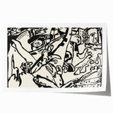 Modern Wall Art - Monochrome Abstract Composition - Contemporary Decor
