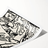 Modern Wall Art - Monochrome Abstract Composition - Contemporary Decor