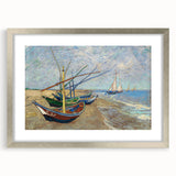 Impressionism Wall Art - Fishing Boats on the Beach by Van Gogh