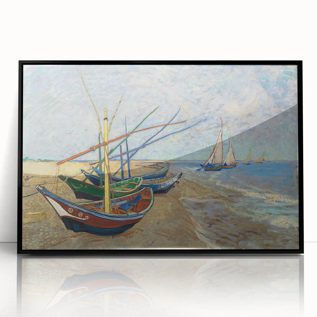 Impressionism Wall Art - Fishing Boats on the Beach by Van Gogh