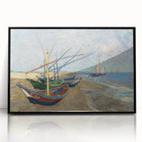 Impressionism Wall Art - Fishing Boats on the Beach by Van Gogh
