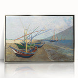 Impressionism Wall Art - Fishing Boats on the Beach by Van Gogh