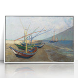 Impressionism Wall Art - Fishing Boats on the Beach by Van Gogh