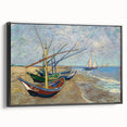 Impressionism Wall Art - Fishing Boats on the Beach by Van Gogh