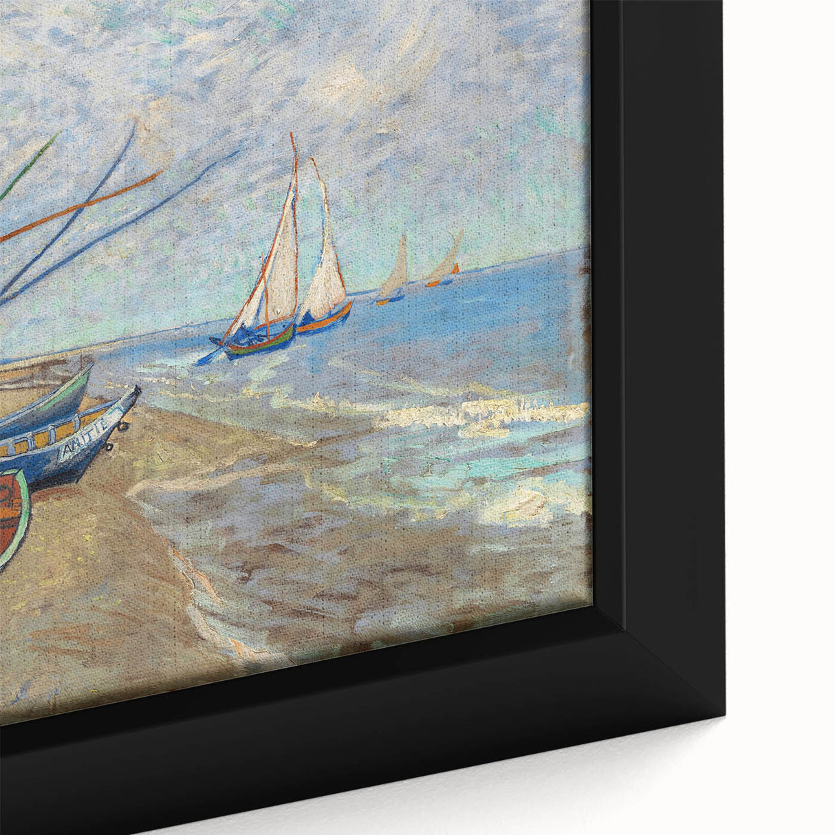 Impressionism Wall Art - Fishing Boats on the Beach by Van Gogh