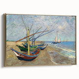 Impressionism Wall Art - Fishing Boats on the Beach by Van Gogh