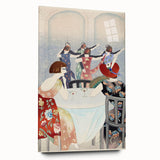 Modern Wall Art: Elegant Dance Salon Scene in Vintage Style
