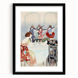 Modern Wall Art: Elegant Dance Salon Scene in Vintage Style