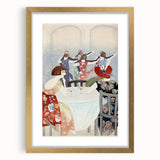 Modern Wall Art: Elegant Dance Salon Scene in Vintage Style