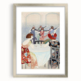 Modern Wall Art: Elegant Dance Salon Scene in Vintage Style