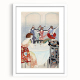 Modern Wall Art: Elegant Dance Salon Scene in Vintage Style