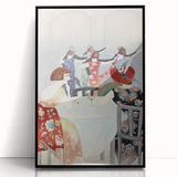 Modern Wall Art: Elegant Dance Salon Scene in Vintage Style