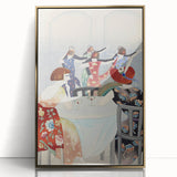 Modern Wall Art: Elegant Dance Salon Scene in Vintage Style
