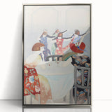 Modern Wall Art: Elegant Dance Salon Scene in Vintage Style