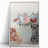 Modern Wall Art: Elegant Dance Salon Scene in Vintage Style