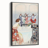 Modern Wall Art: Elegant Dance Salon Scene in Vintage Style