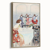 Modern Wall Art: Elegant Dance Salon Scene in Vintage Style