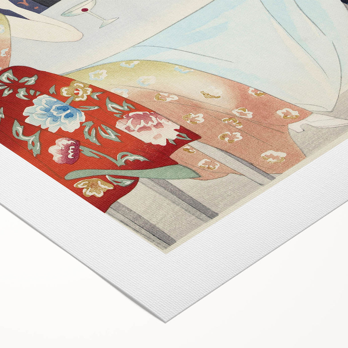 Modern Wall Art: Elegant Dance Salon Scene in Vintage Style