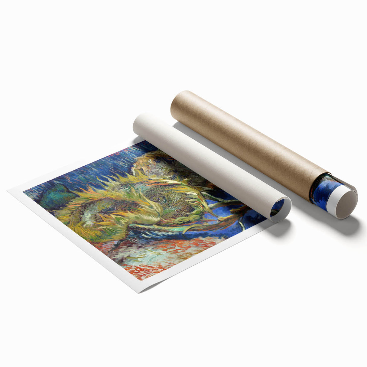 Impressionism Wall Art - Four Withered Sunflowers by Van Gogh Print