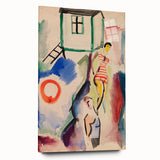 Modern Wall Art: Abstract Beach Scene with Vibrant Colors