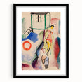 Modern Wall Art: Abstract Beach Scene with Vibrant Colors