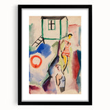 Modern Wall Art: Abstract Beach Scene with Vibrant Colors