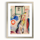 Modern Wall Art: Abstract Beach Scene with Vibrant Colors