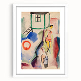 Modern Wall Art: Abstract Beach Scene with Vibrant Colors