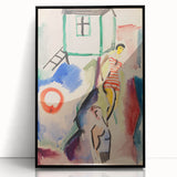 Modern Wall Art: Abstract Beach Scene with Vibrant Colors