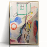 Modern Wall Art: Abstract Beach Scene with Vibrant Colors