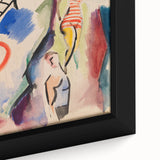 Modern Wall Art: Abstract Beach Scene with Vibrant Colors