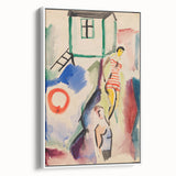 Modern Wall Art: Abstract Beach Scene with Vibrant Colors