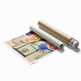 Modern Wall Art: Abstract Beach Scene with Vibrant Colors