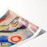 Modern Wall Art: Abstract Beach Scene with Vibrant Colors