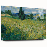 Impressionism Wall Art - Green Wheat Field with Cypress by Van Gogh