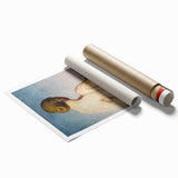 Modern Wall Art: Serene Nude Portrait by the Sea in Soft Tones