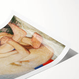 Modern Wall Art: Serene Nude Portrait by the Sea in Soft Tones