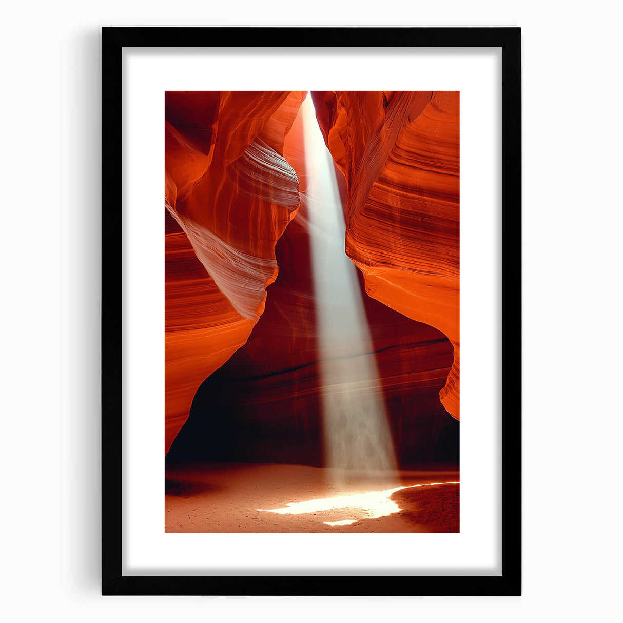 Sunbeam Through Canyon – Dynamic Abstract Art in Motion
