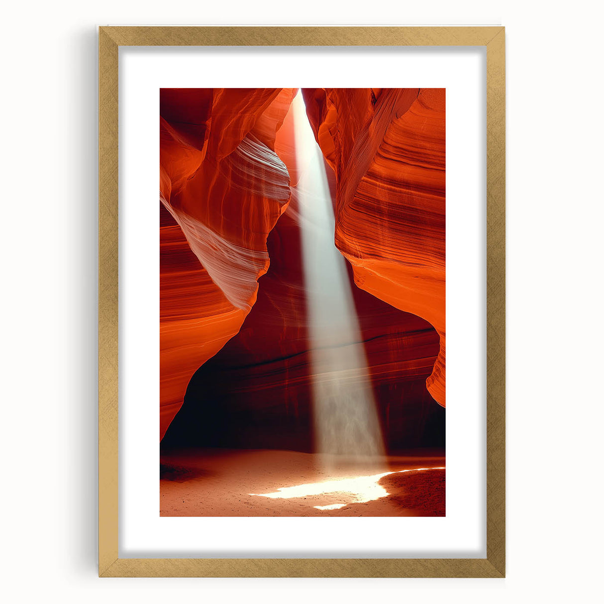 Sunbeam Through Canyon – Dynamic Abstract Art in Motion