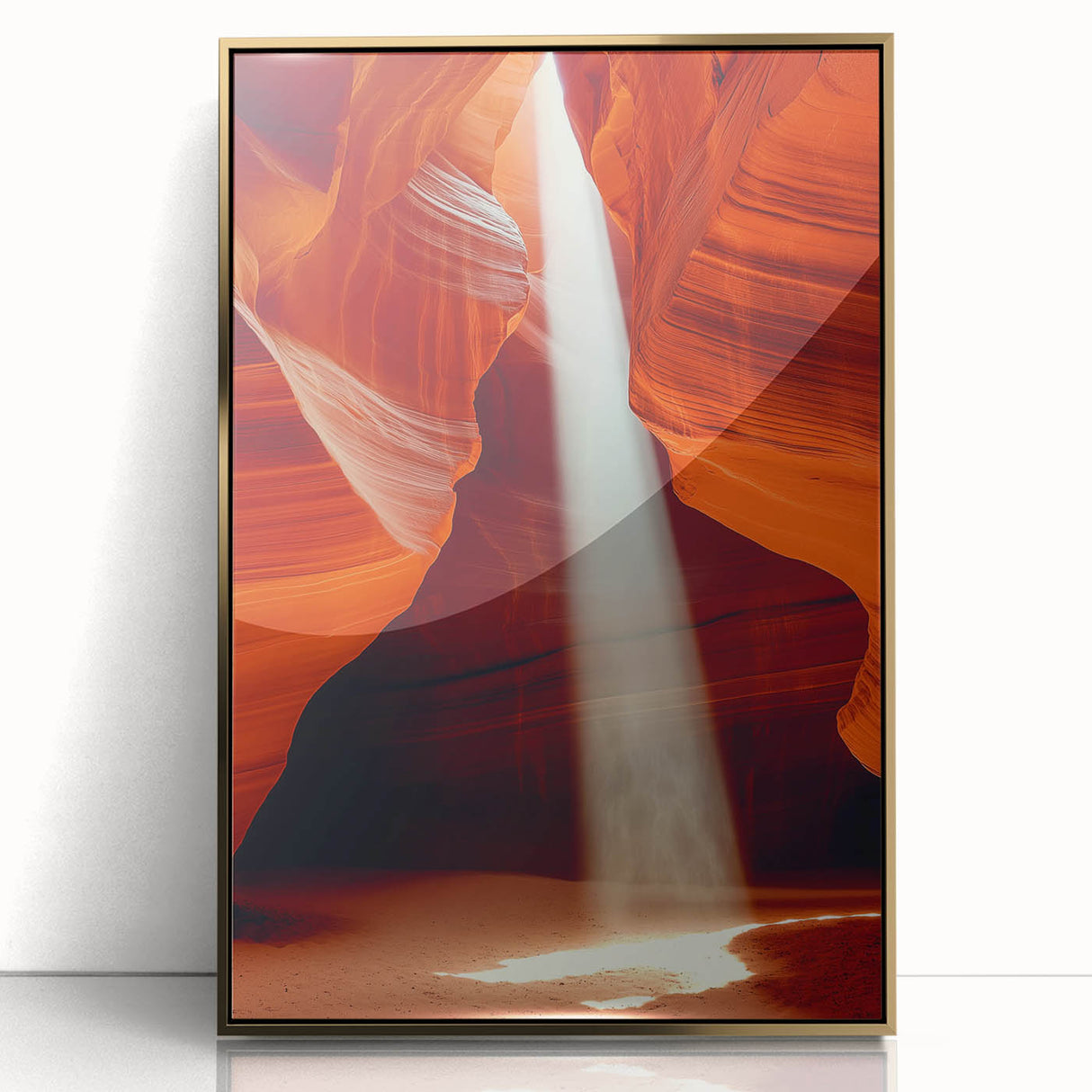 Sunbeam Through Canyon – Dynamic Abstract Art in Motion