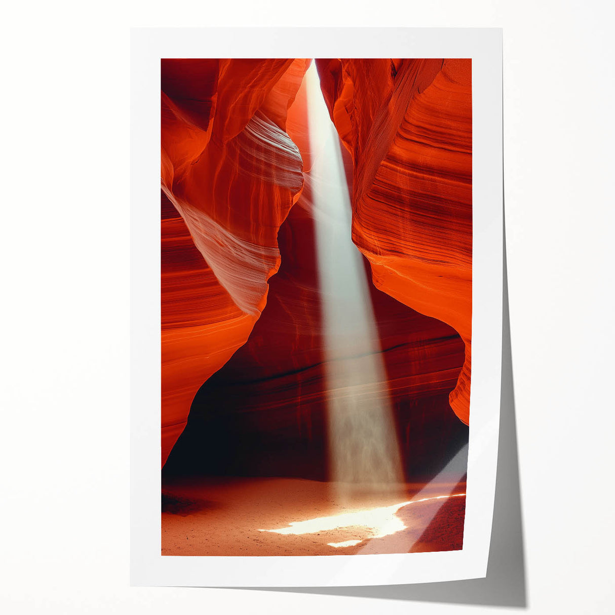 Sunbeam Through Canyon – Dynamic Abstract Art in Motion