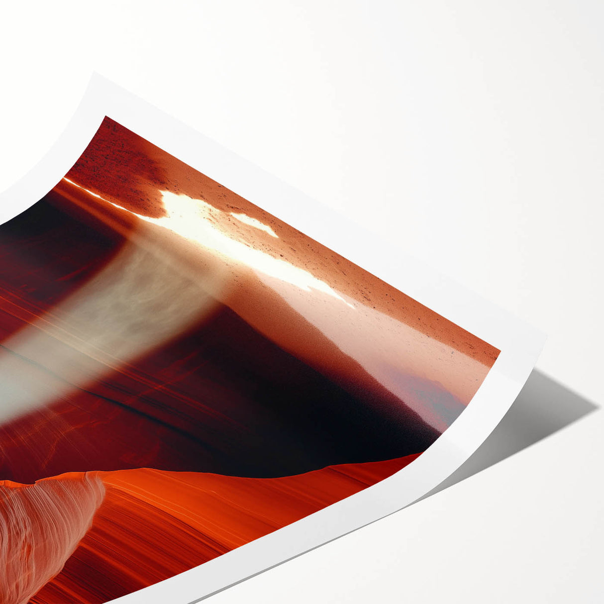 Sunbeam Through Canyon – Dynamic Abstract Art in Motion