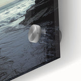 Close-up of a vibrant acrylic landscape artwork depicting intricate cave formations, showcasing rich colors and textures, ideal for home decor enthusiasts.